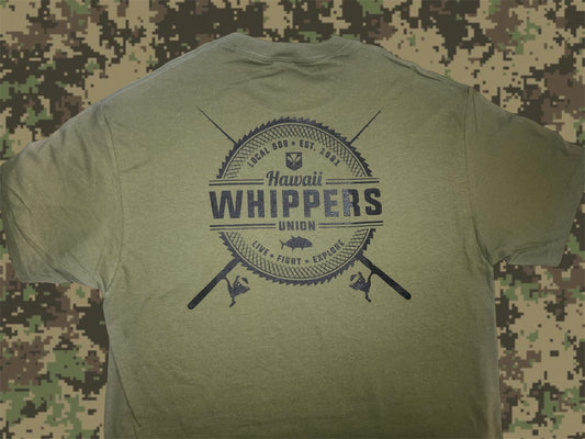 Hawaii Whippers Union Military Green Cotton T.