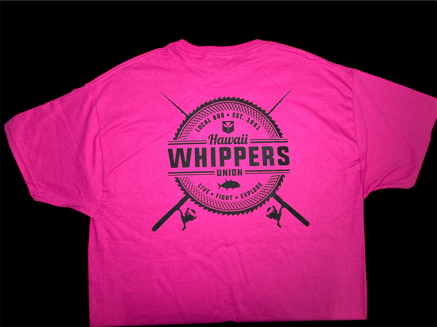 Hawaii Whippers Union Hot Pink Cotton T.